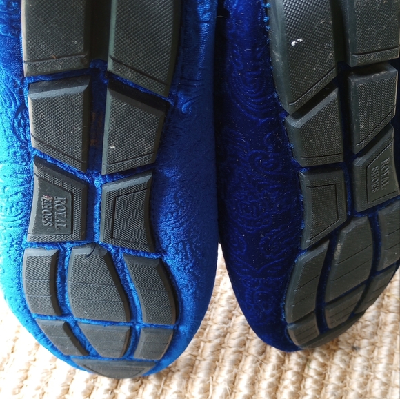 ROYAL SHOES Men's Blue Suede Loafers - Picture 10 of 14